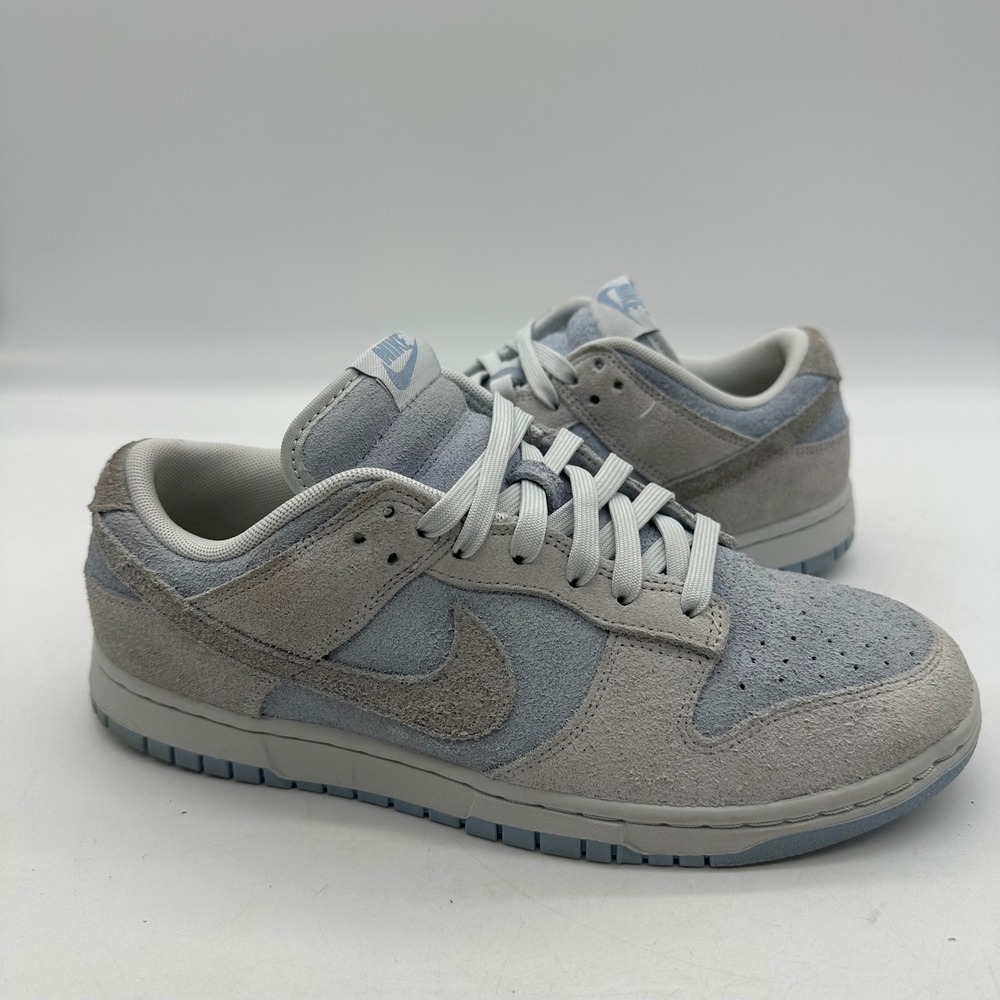 Nike FZ3779-025 Women 10 Men 8.5 Photon Dust Light Blue Dunk Low Suede Sneakers